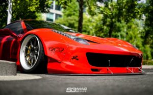 lowered Ferrari 458