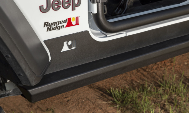 Rugged Ridge rock sliders for the 2018-present JL Jeep