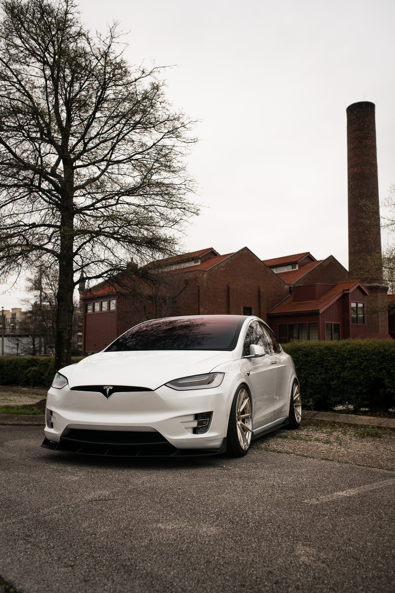 lowered Tesla