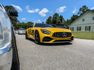 Yellow Mercedes AMG GT-C
