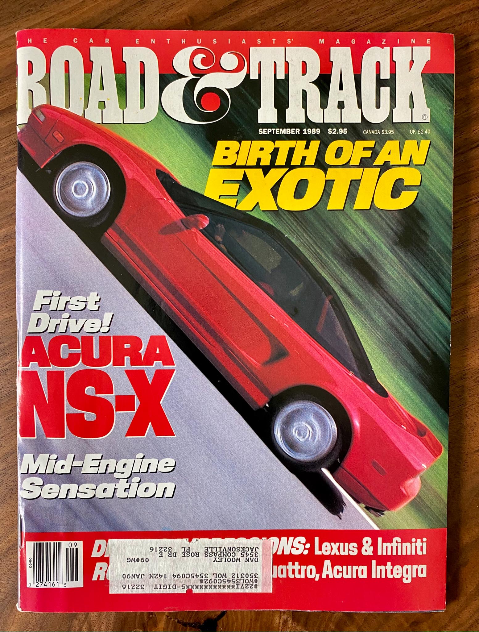 Road & Track september 1989