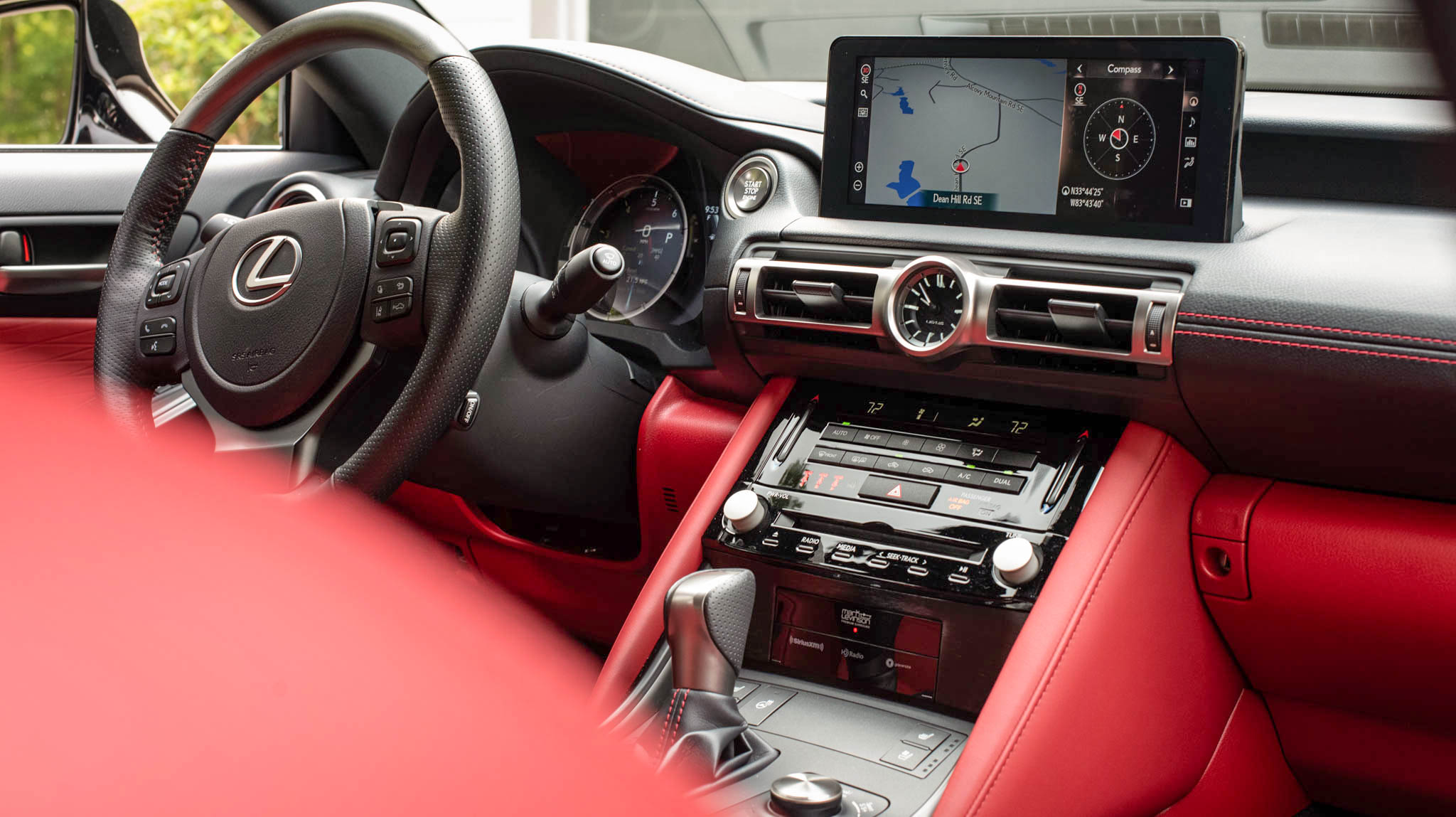 Lexus IS350 red interior