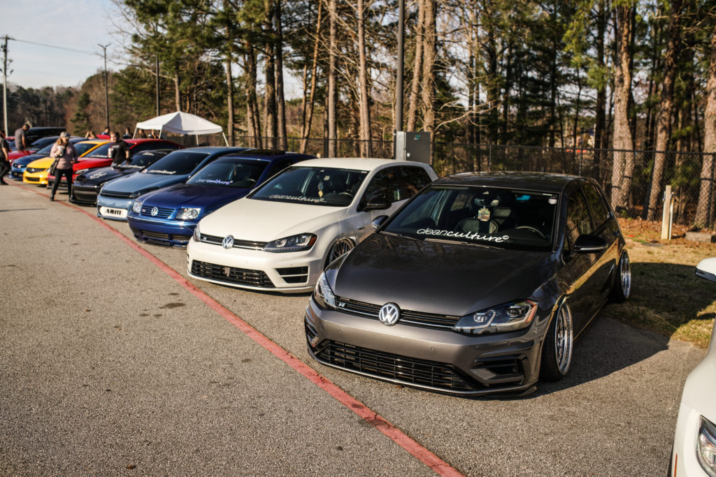 Lineup Of VW Stance Cars