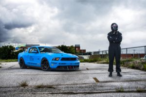 Grabber blue Mustang
