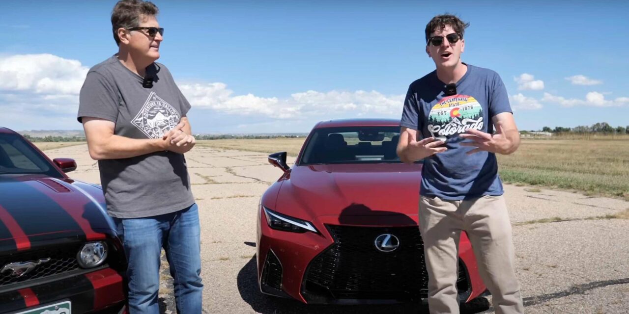 Old Mustang GT vs new Lexus IS500 (a battle of V8s)