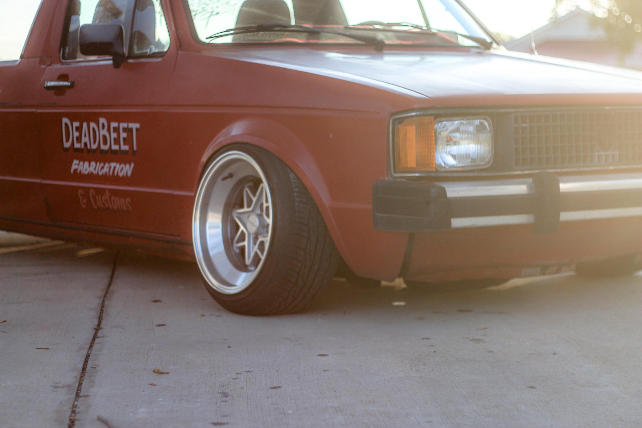 lowered VW rabbit pickup truck