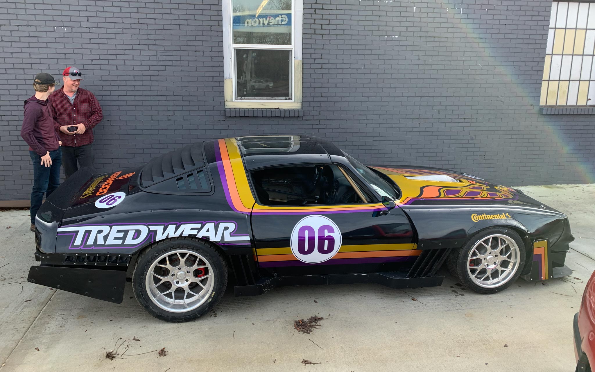 tredwear shortened body-swapped Trans Am on C6 Corvette Z06 chassis