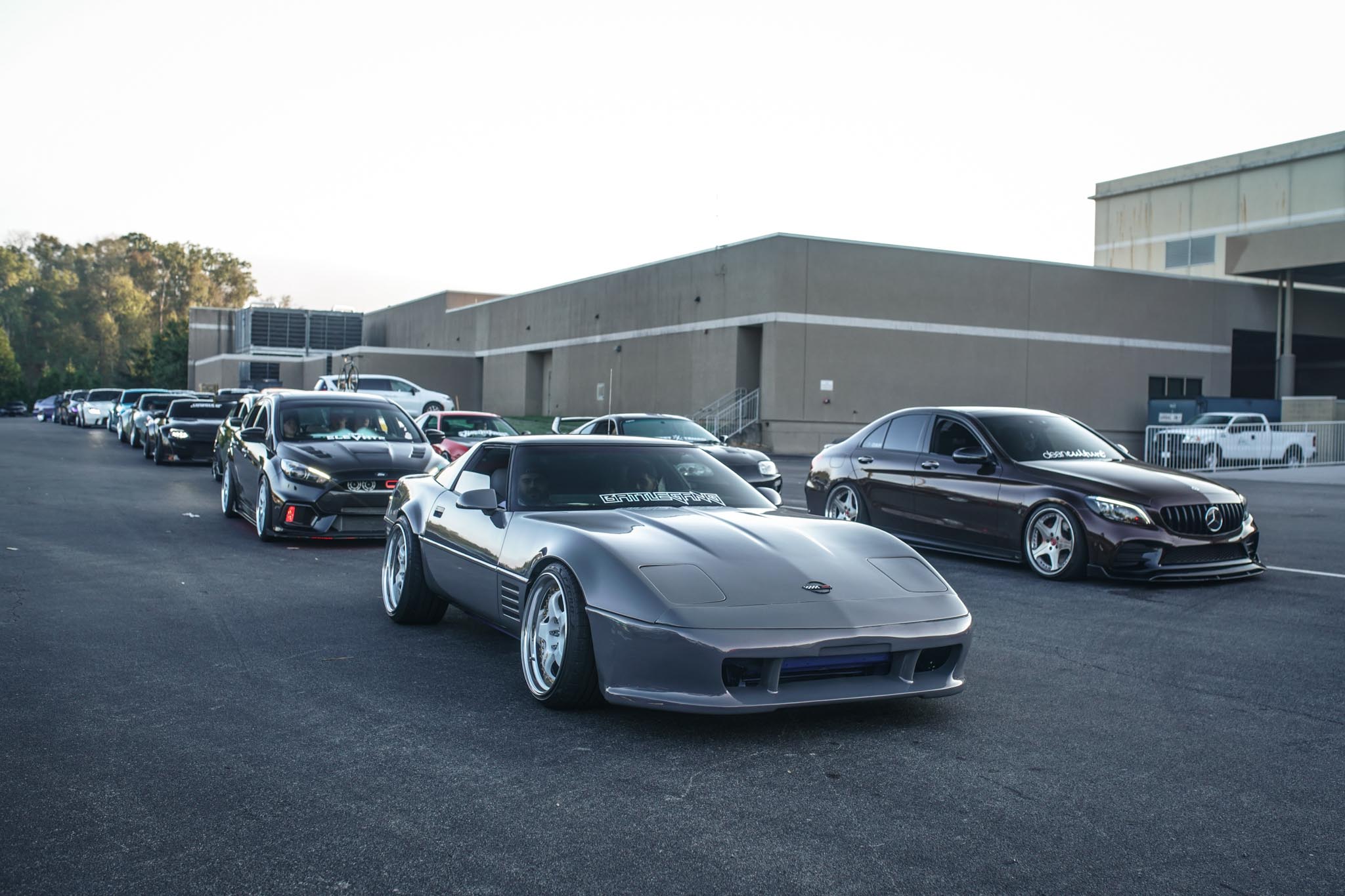 lowered C4 Corvette