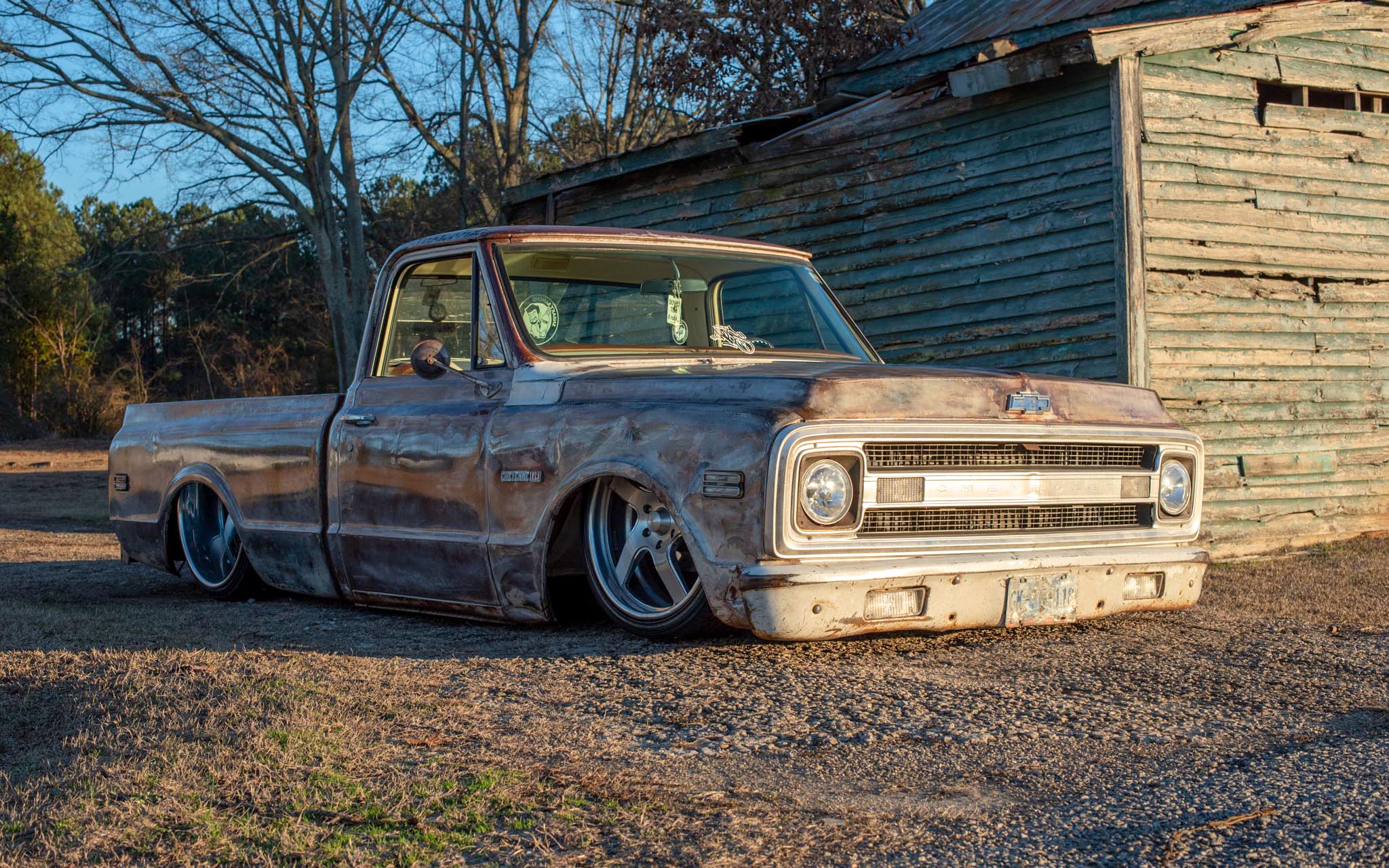 bagged Chevy truck