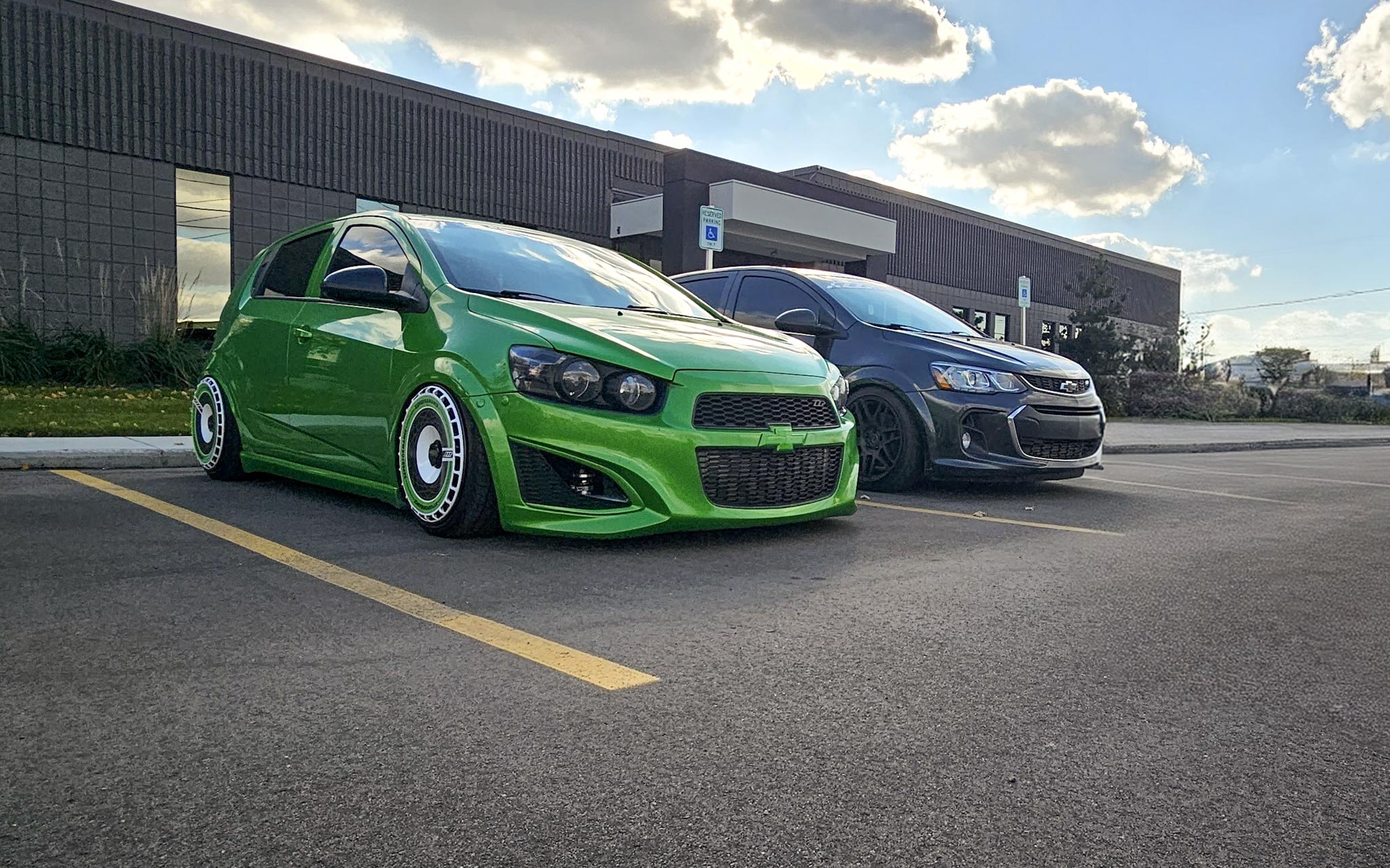 lowered Chevy Sonic RS