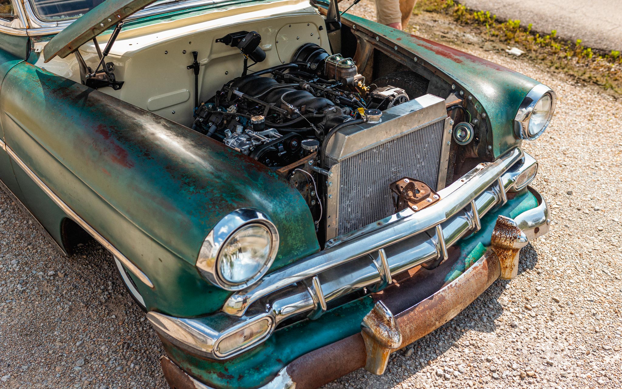 54 Bel Air 5.7 LS engine swap