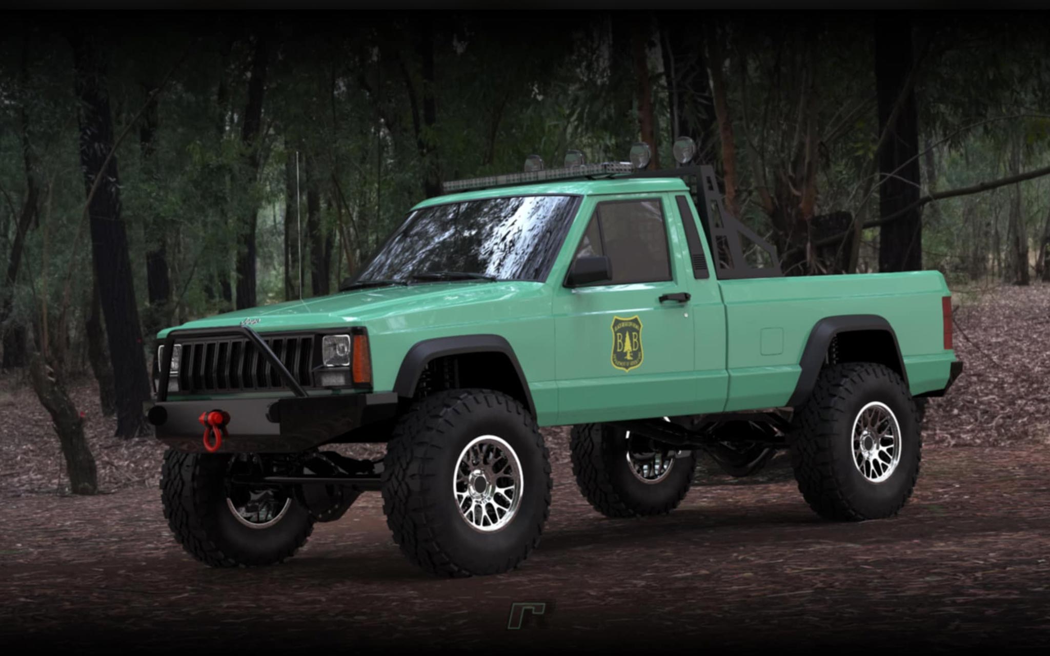 Jeep Comanche green