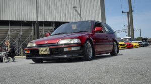 EF Civic Si burgundy mugen wheels