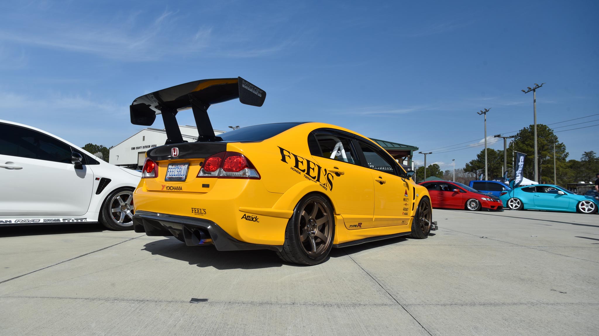 Civic Si sedan yellow wing spoiler Feel's