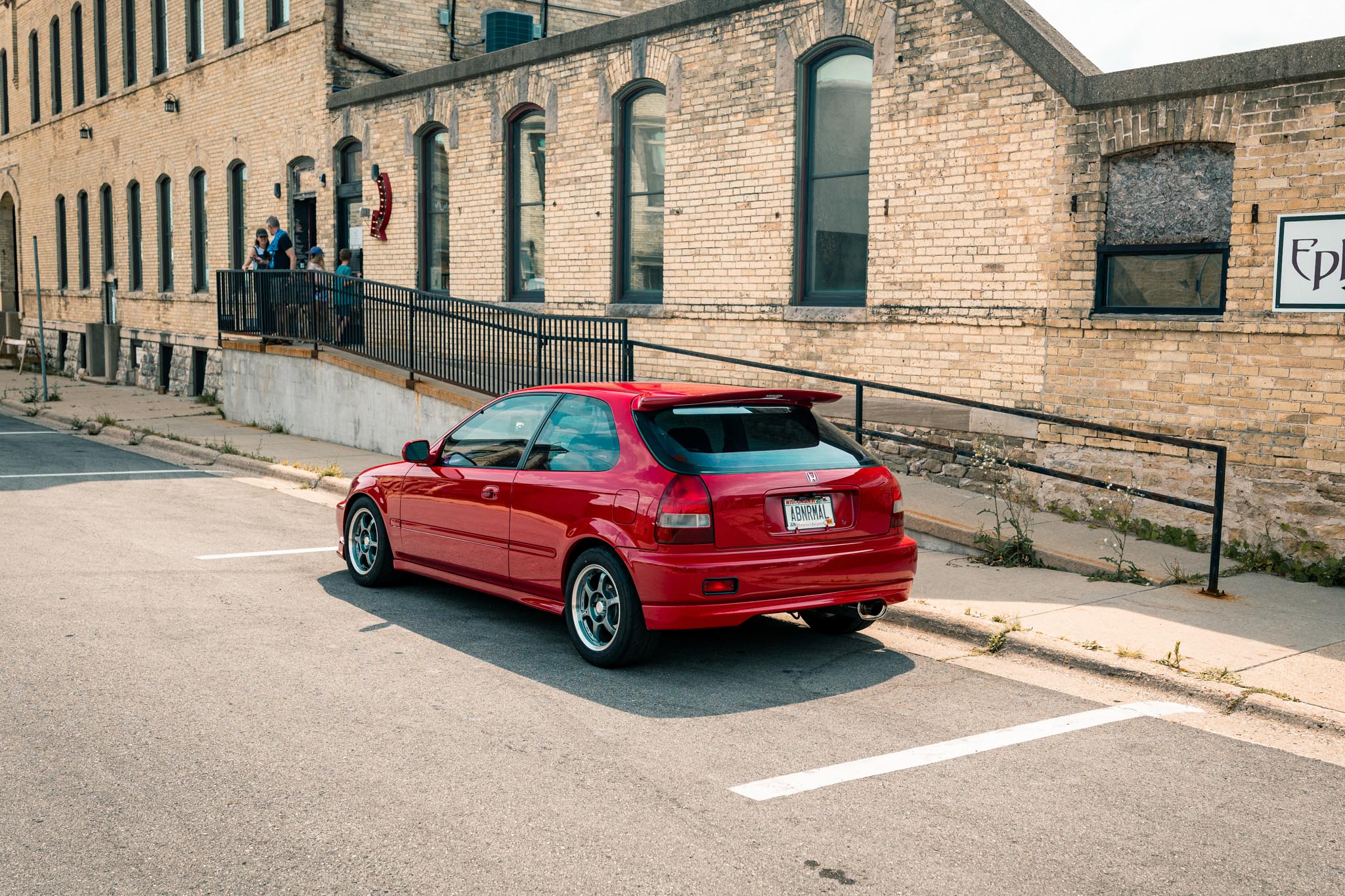 red EK Civic hatch
