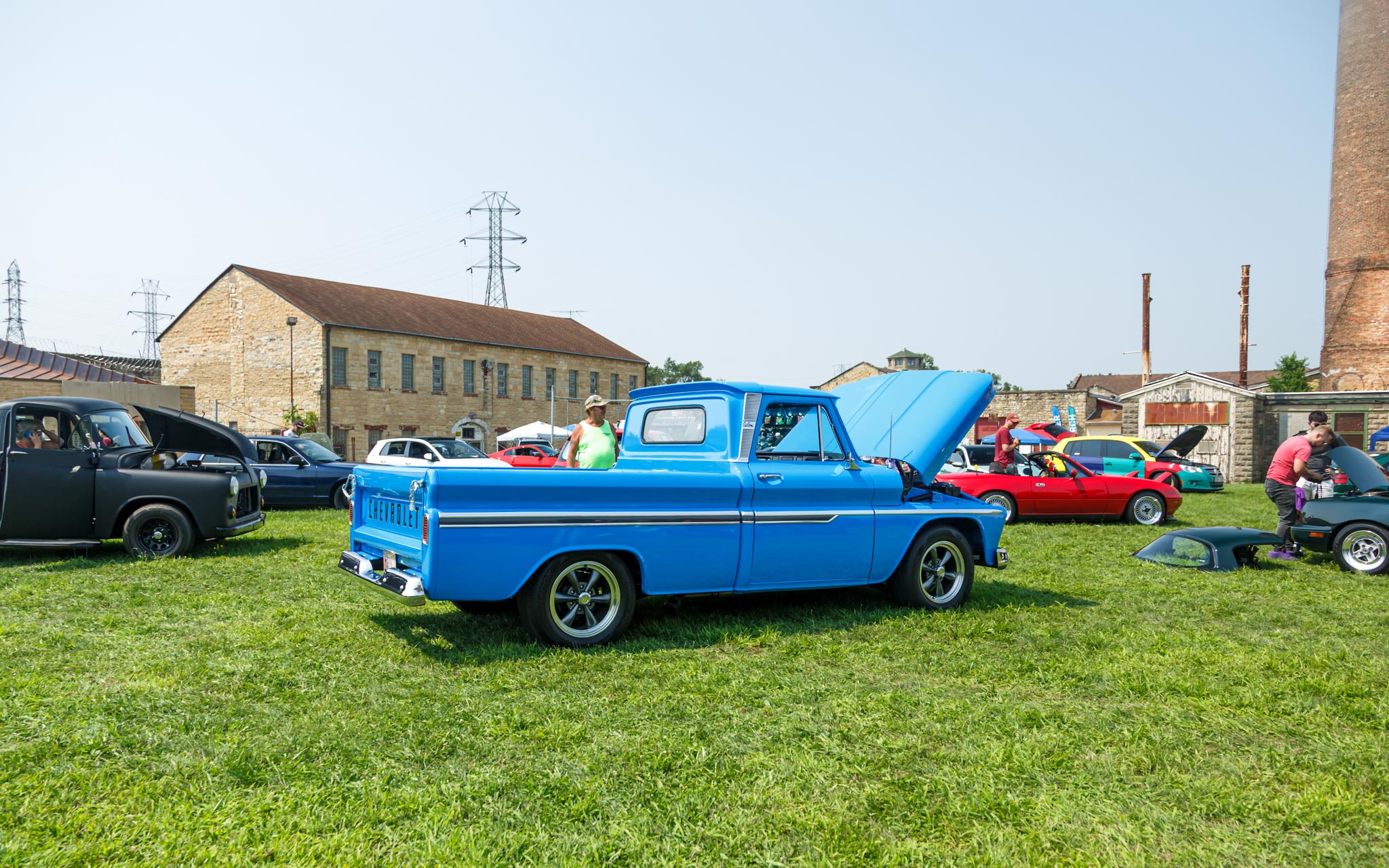 blue chevy pickup 60s