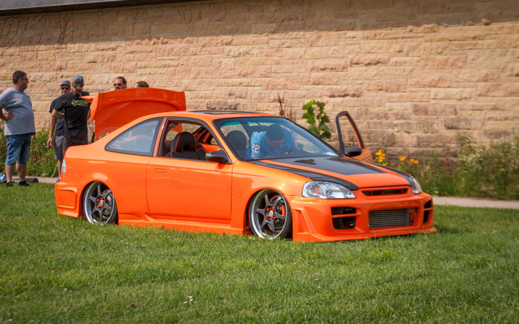 orange Civic Coupe