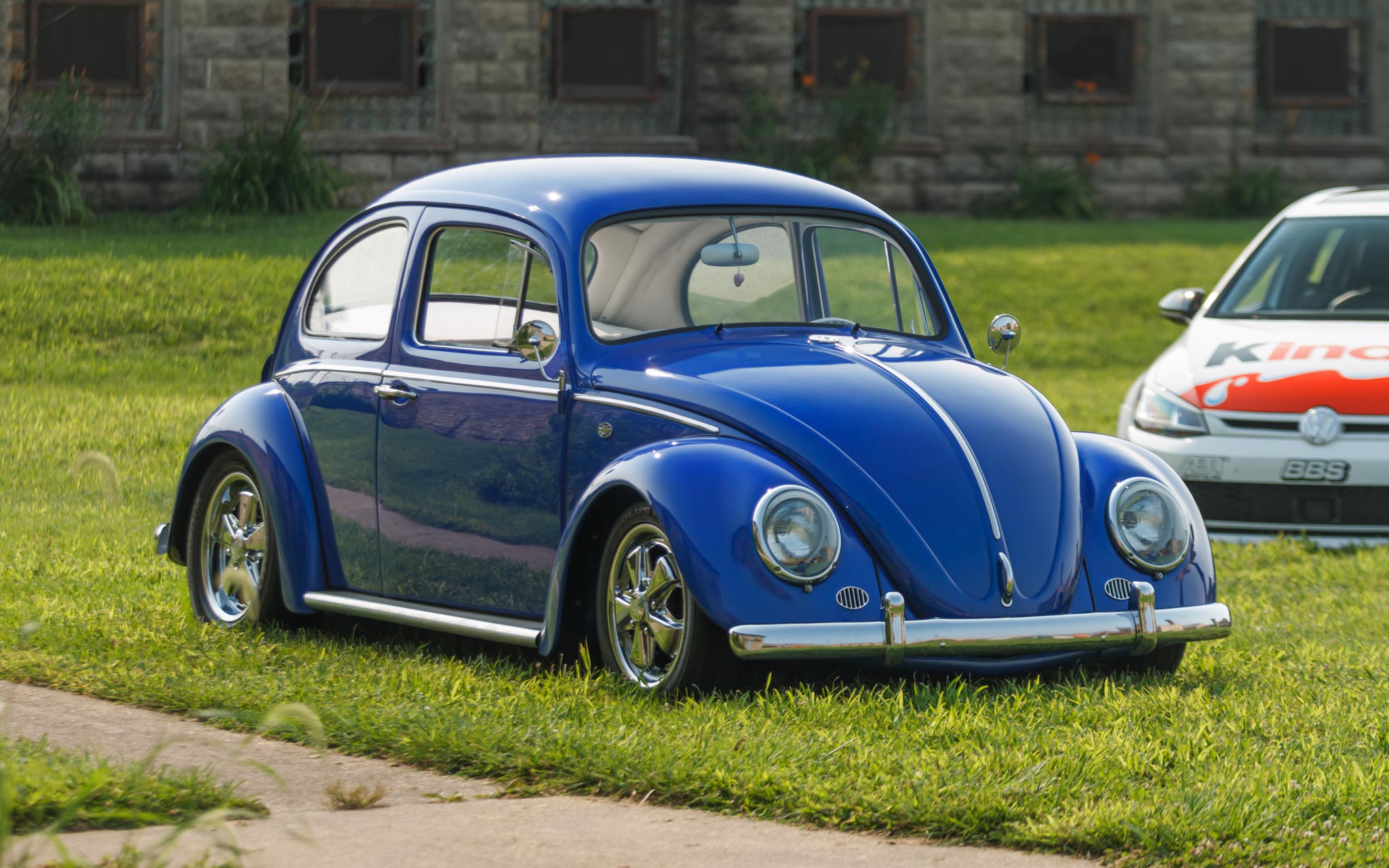 blue VW bug