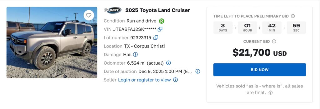 Salvage title from hail