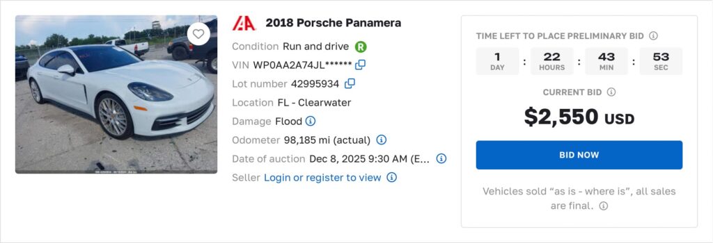 buying flood car