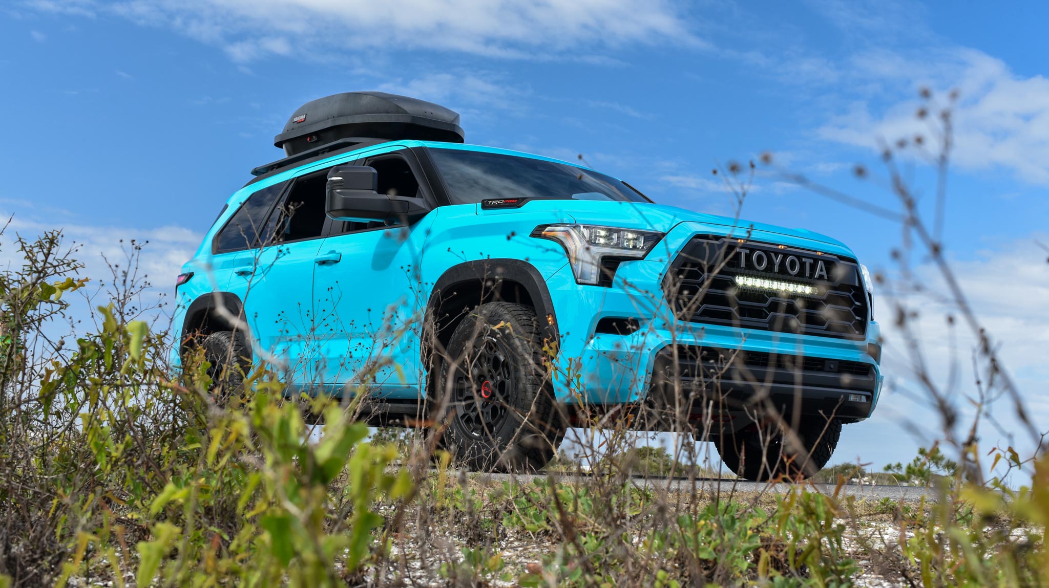 Blue Toyota Sequoia TRD Pro