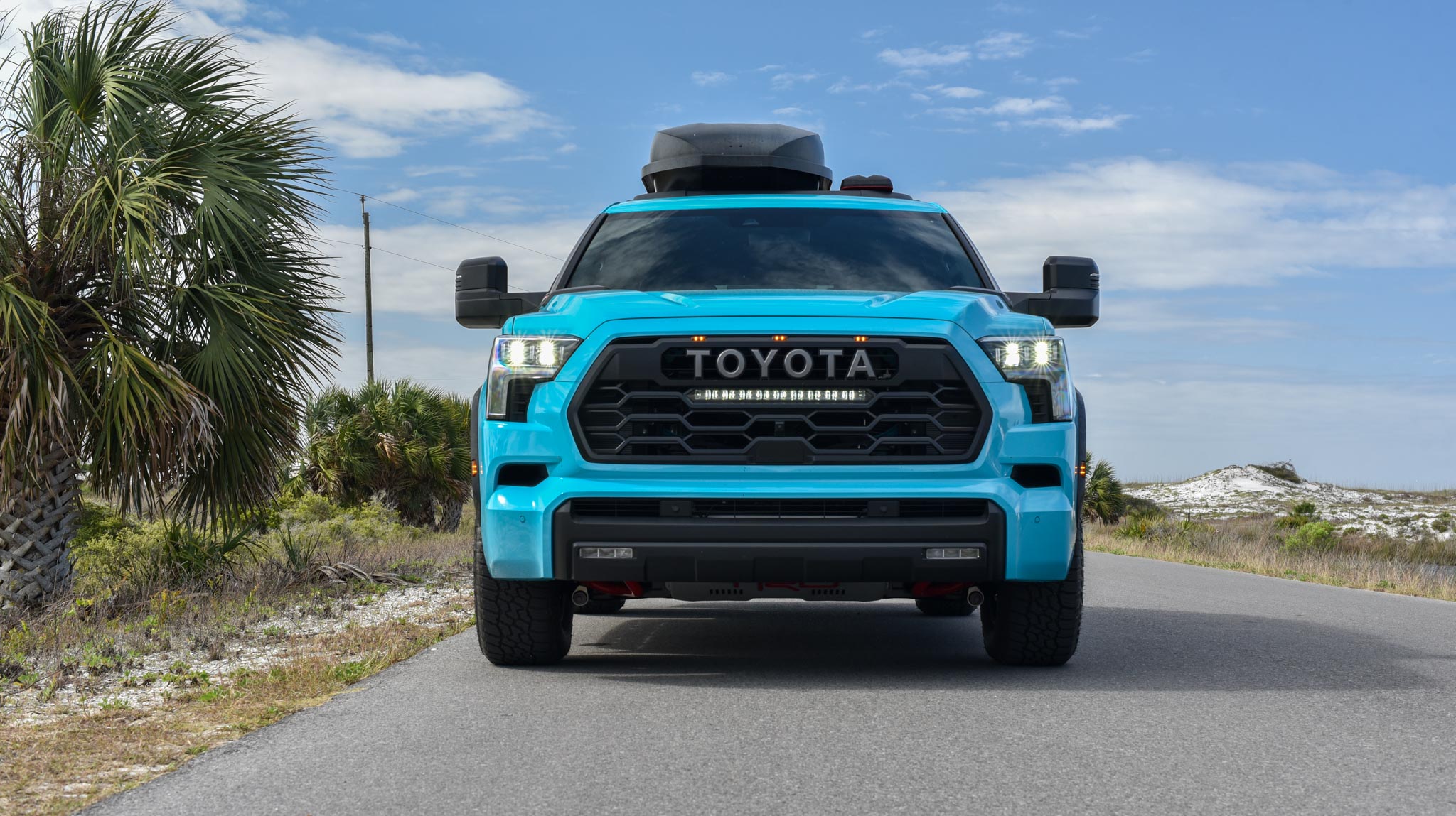 Blue Toyota Sequoia TRD Pro