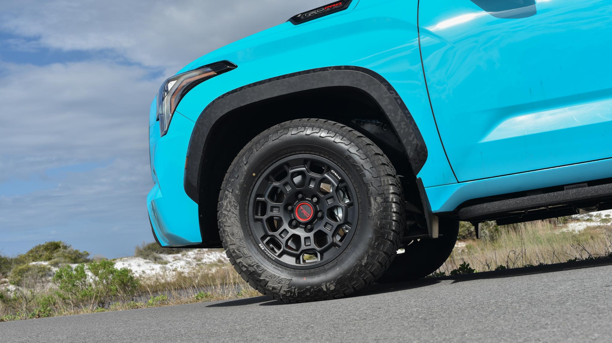 Blue Toyota Sequoia TRD 33s