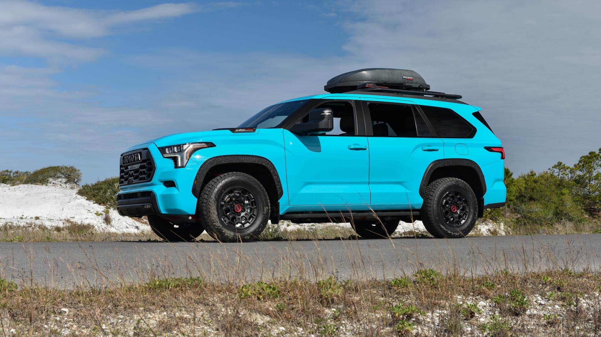 Blue Toyota Sequoia TRD Pro
