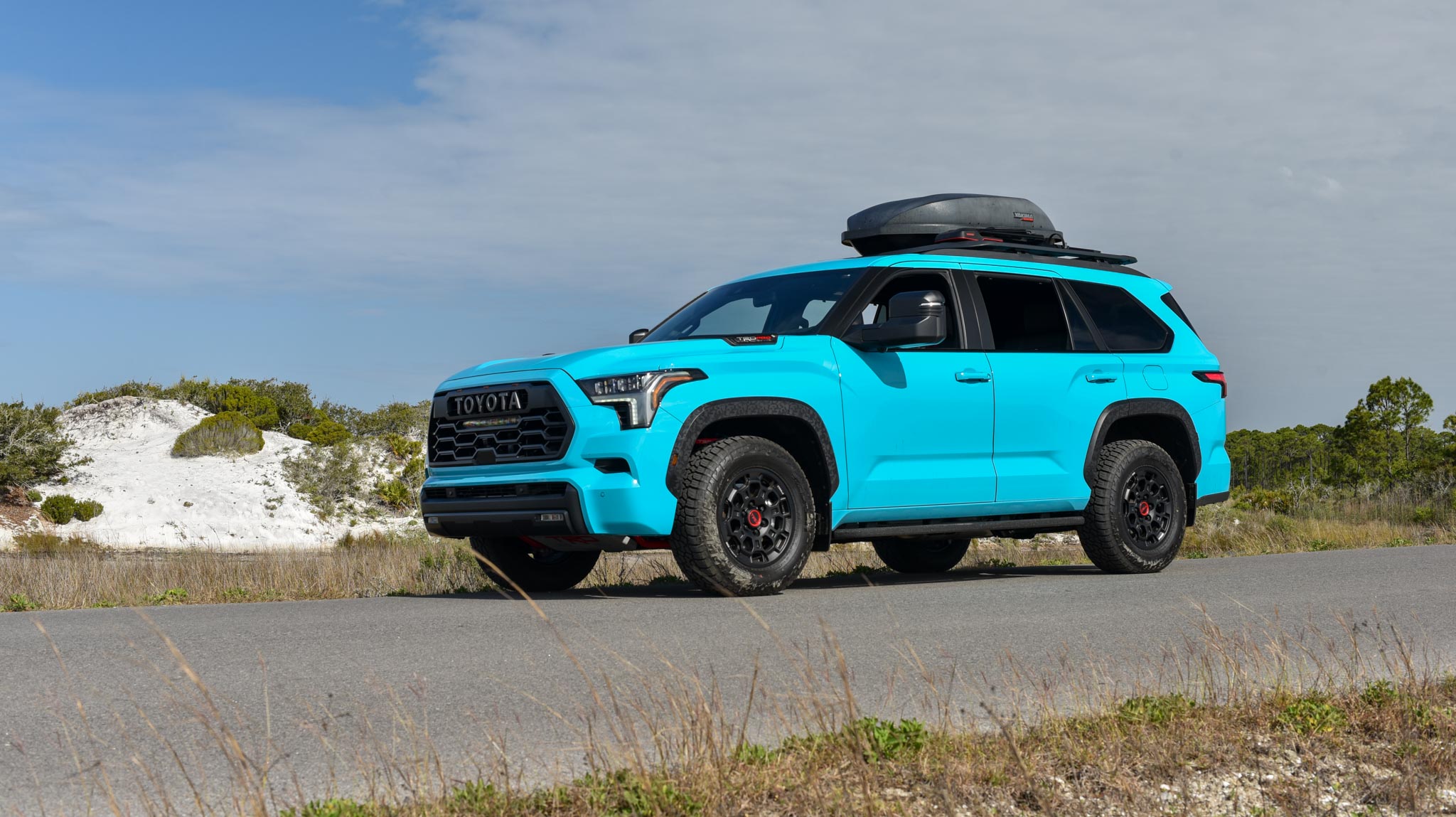 Blue Toyota Sequoia TRD Pro