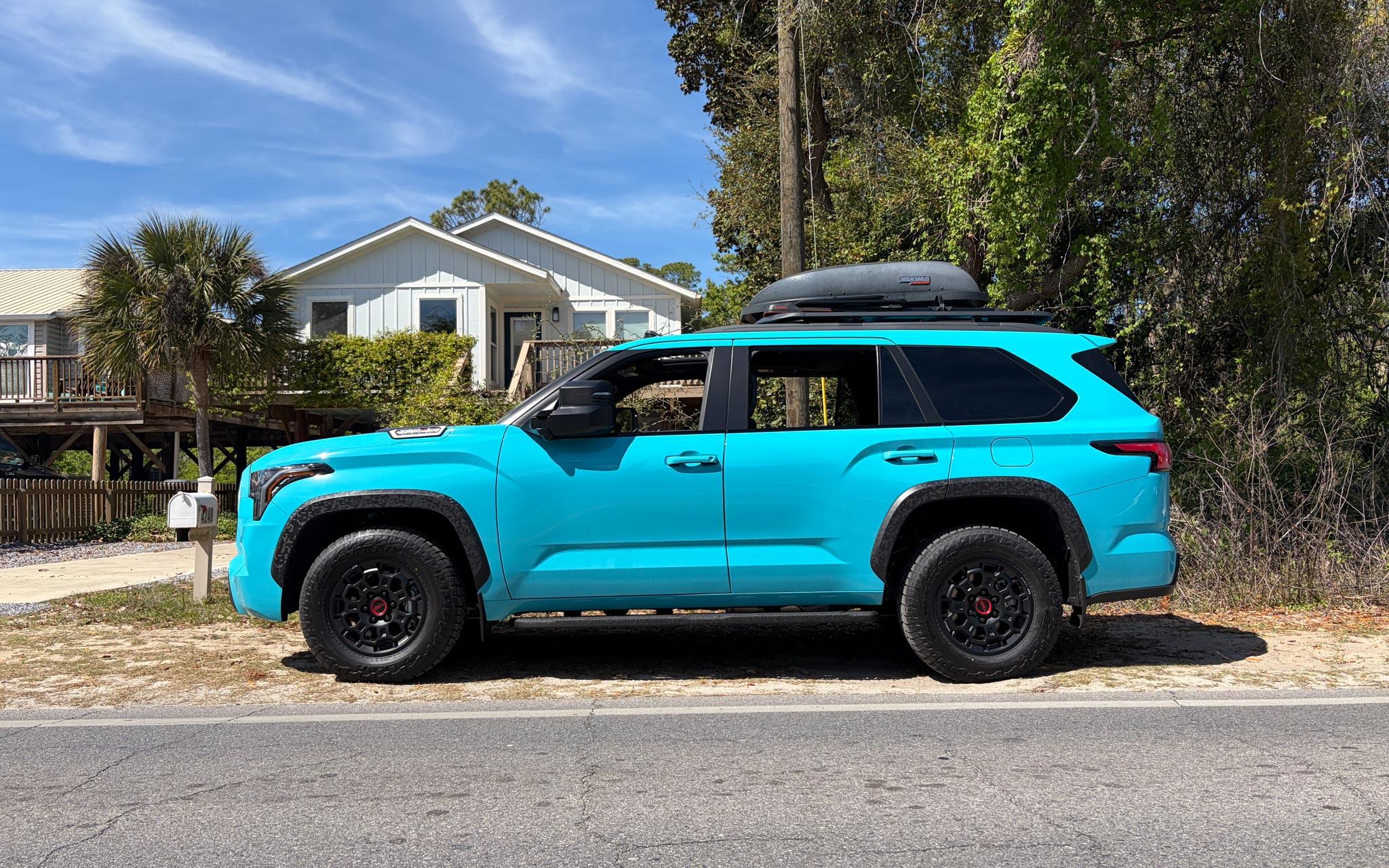 Blue Toyota Sequoia TRD Pro