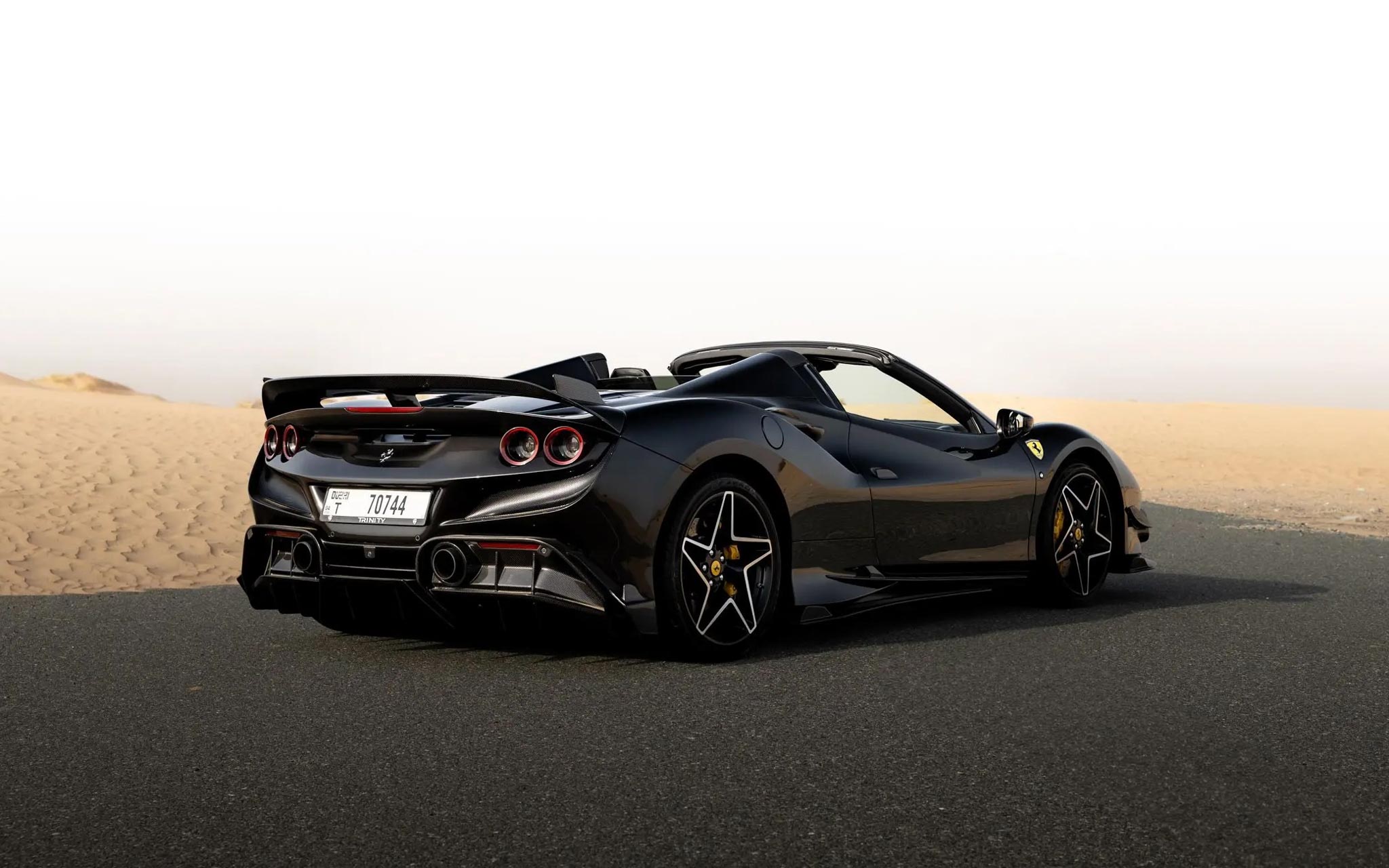 black Ferrari F8 Spider Dubai