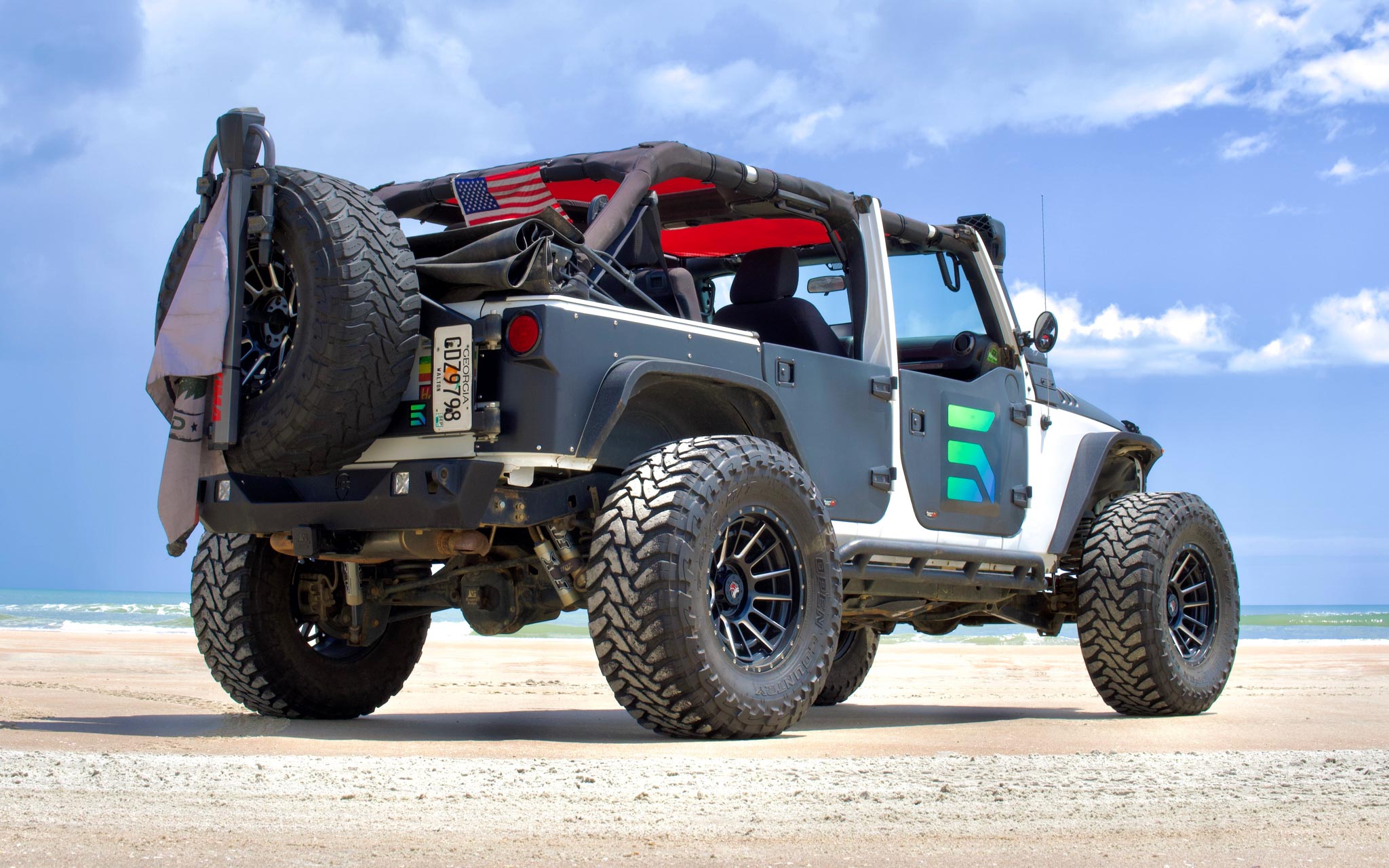 Jeep on the beach