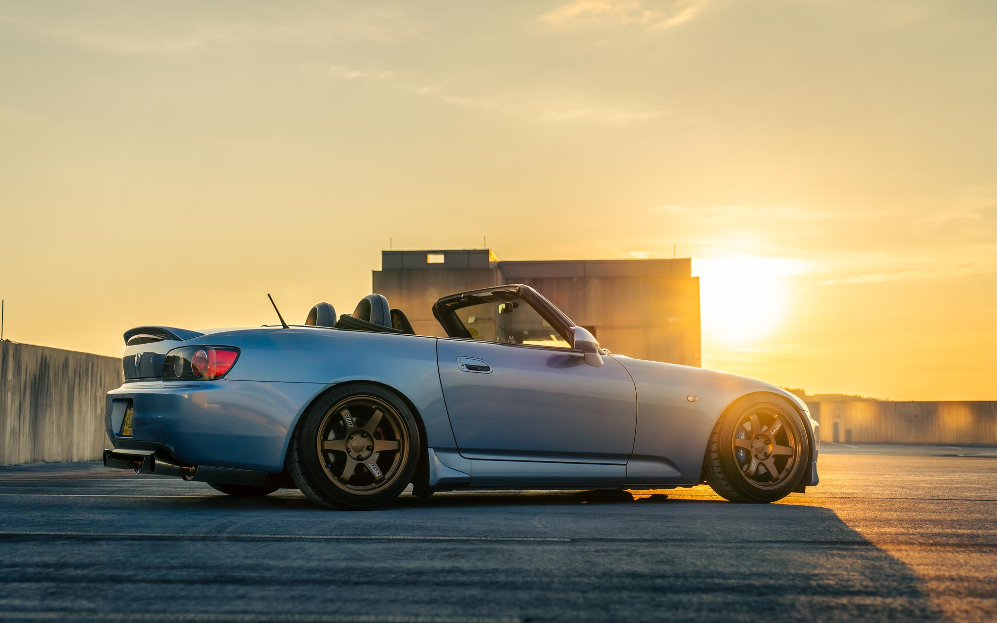 AP1 Honda S2000 at sunset. 9k redline with VTEC