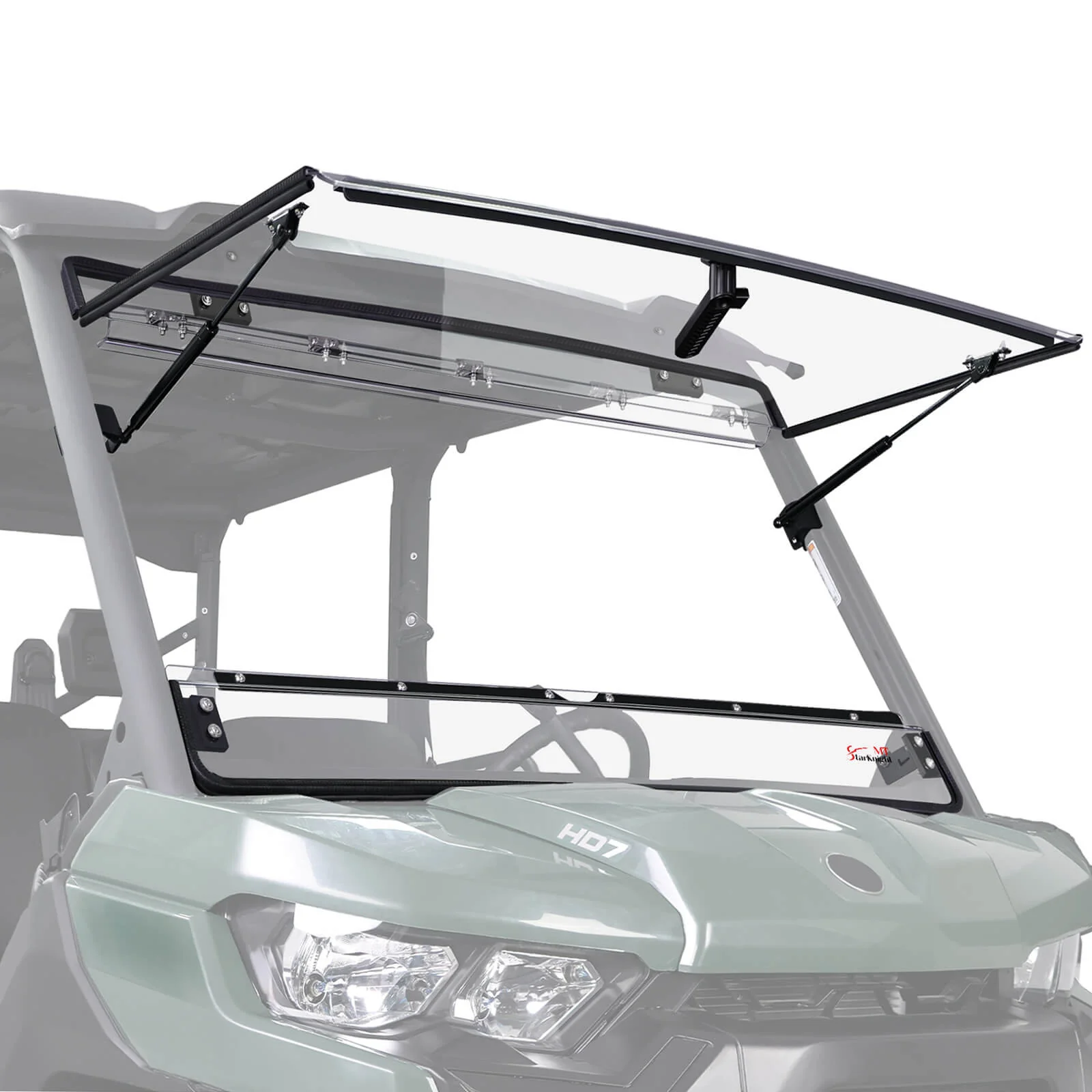 Can Am defender flip up vented windshield
