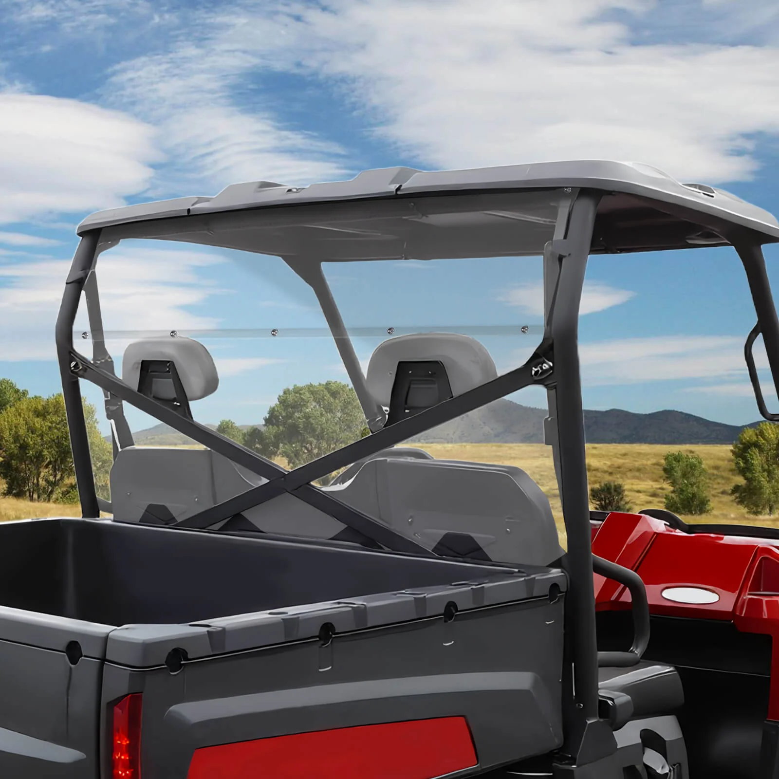 Polaris defender rear windshield
