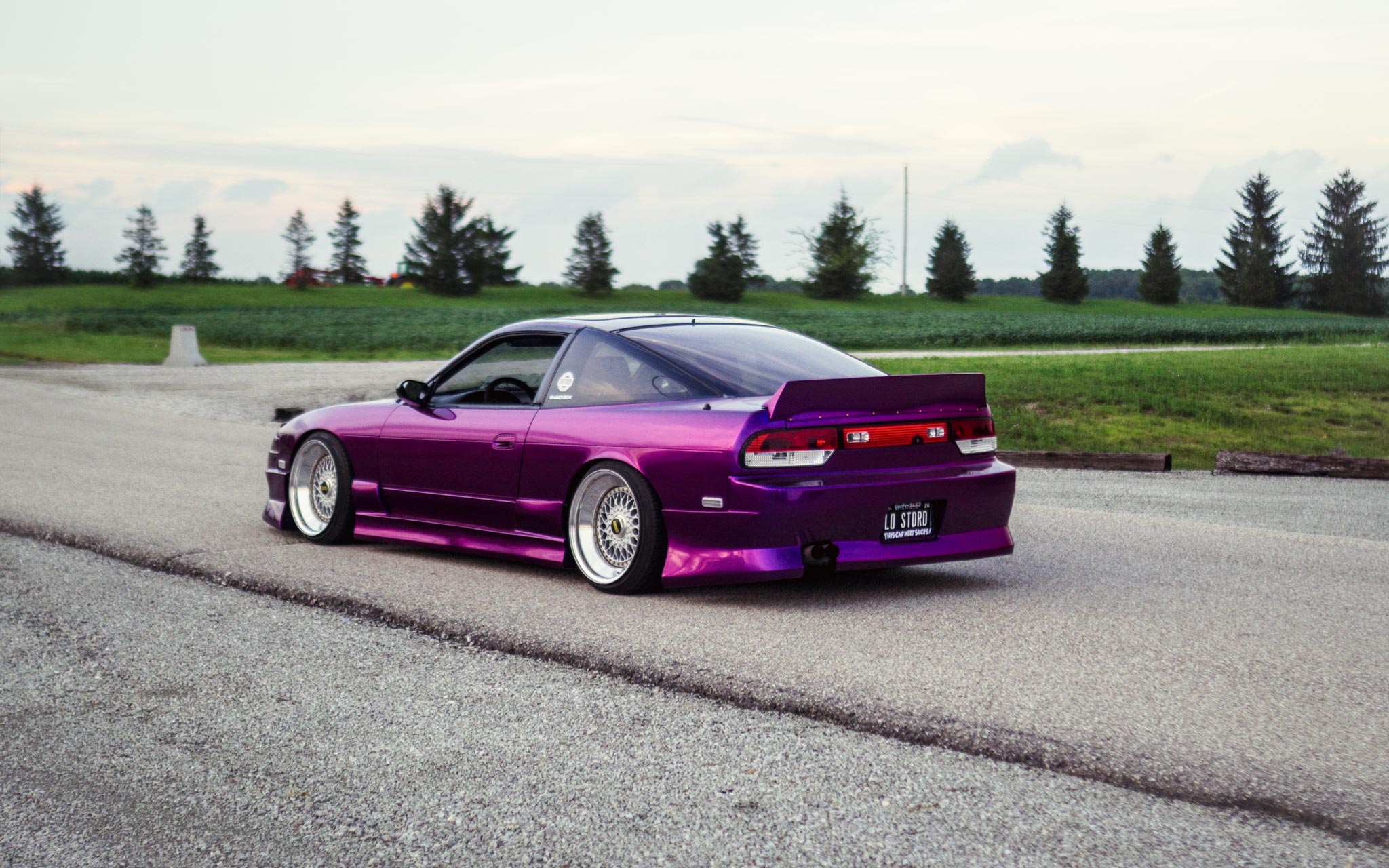 purple Nissan S13 hatch