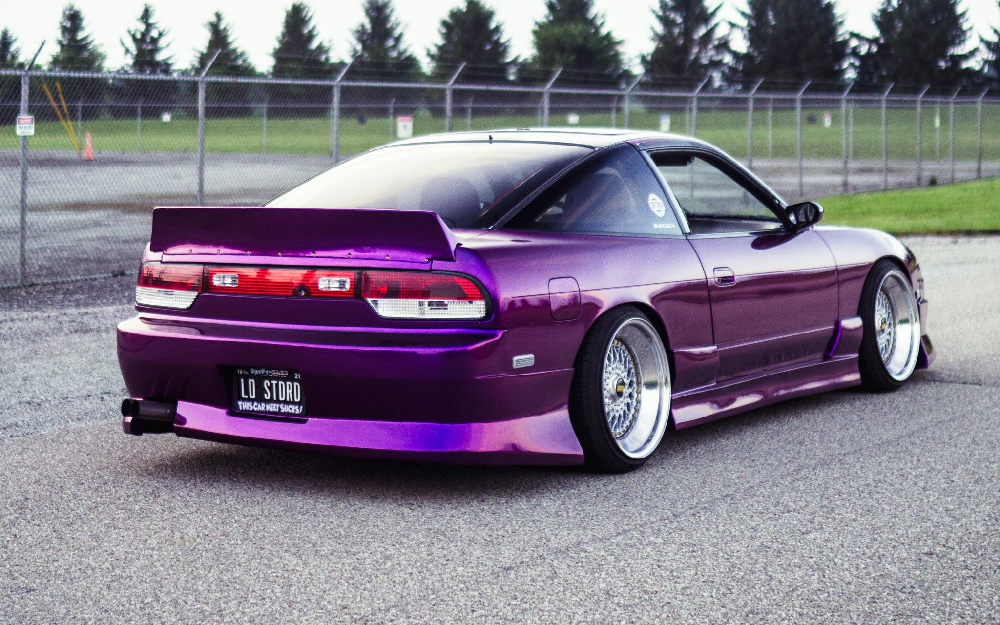 purple Nissan S13 hatch