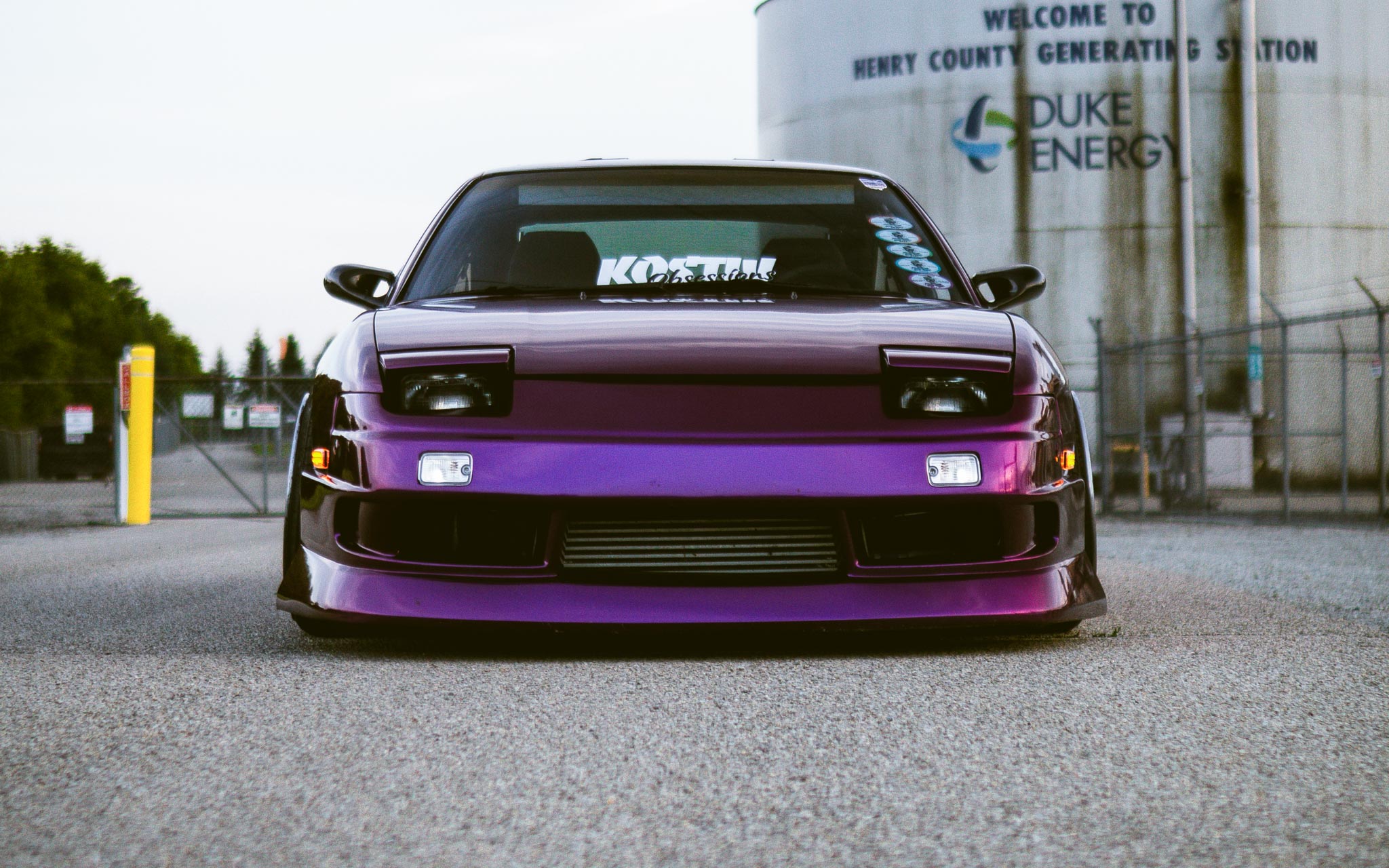 purple Nissan S13 hatch