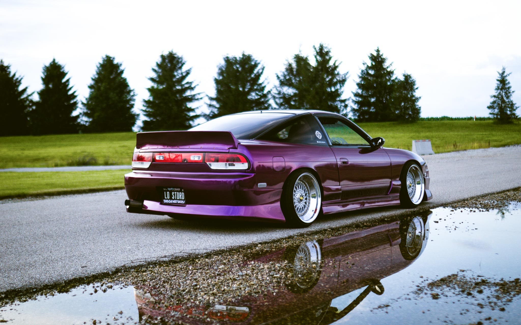 purple Nissan S13 hatch