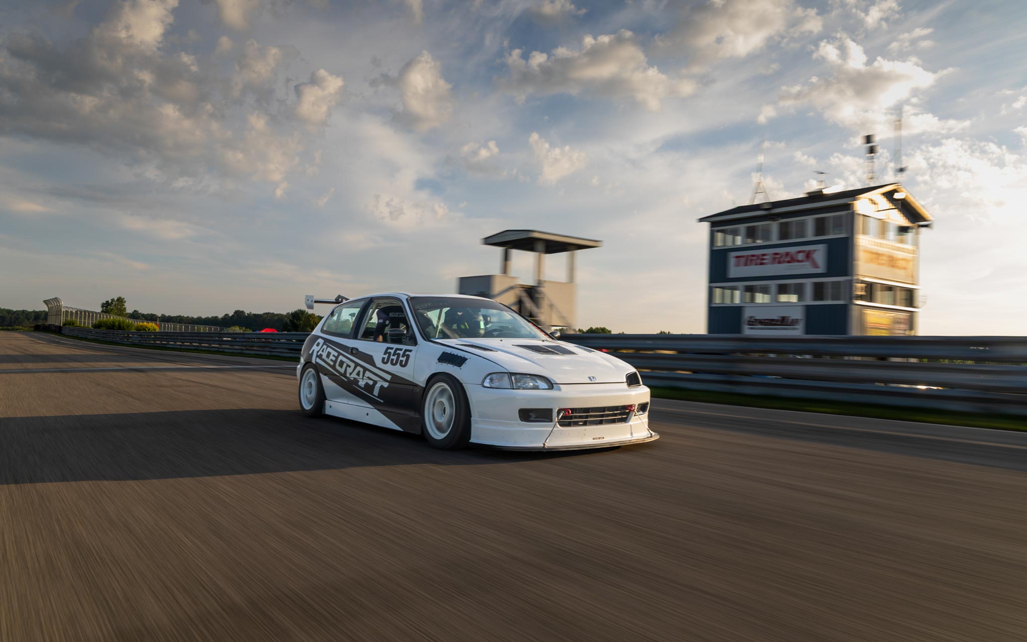 Honda Civic on track