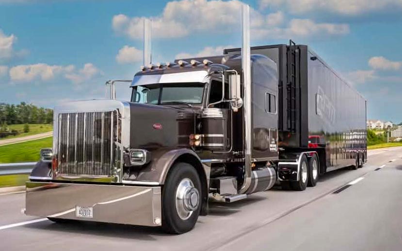 shipping car on enclosed trailer